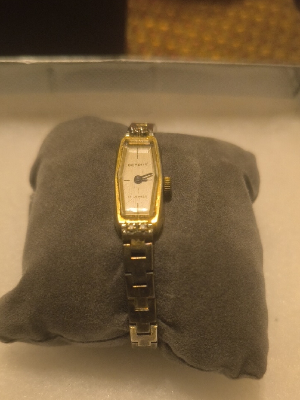 Hand Crafted Gold Tone Ladies Bracelet Watch Brand Bemrus